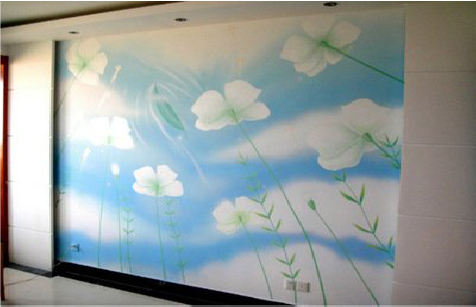 独山画墙绘怎么画好白云的蓬松感？