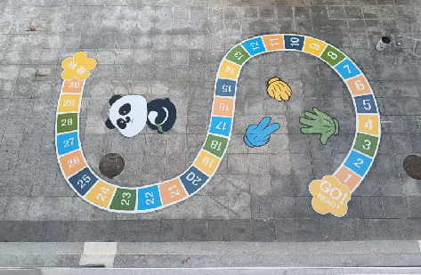 独山地面游戏彩绘