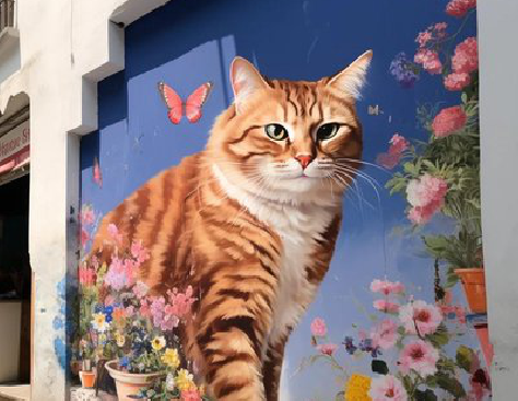 独山自己绘制有个性的手绘墙