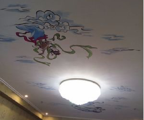 独山如何快速绘制天花板上的手绘墙？