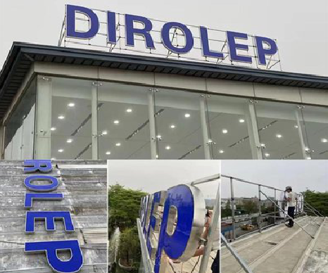 独山楼顶发光字安装的注意事项。